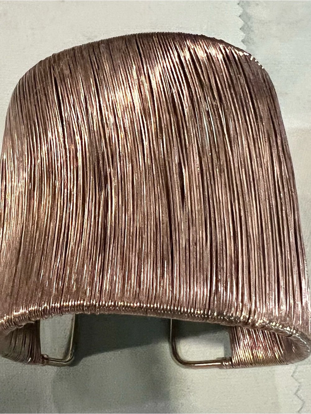 Silver Wire Ripple Cuff Bracelet